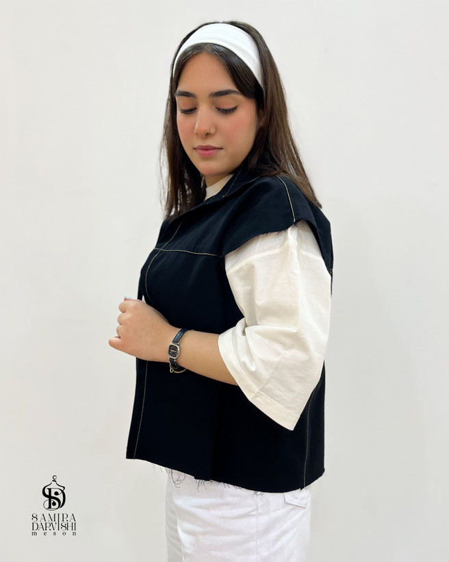 خرید وست جین مشکی مناسب استایل کژوال و روزمره