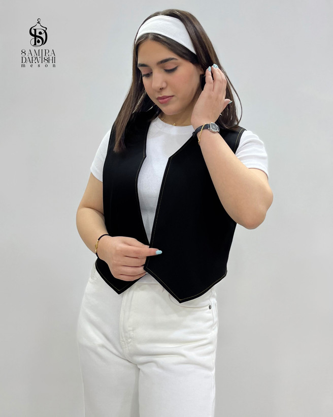 وست جین مزونی زنانه فریسایز با طراحی ساده و شیک