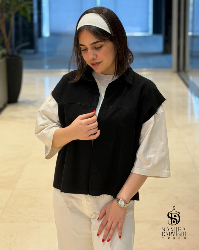 وست جین تکه دوزی شده